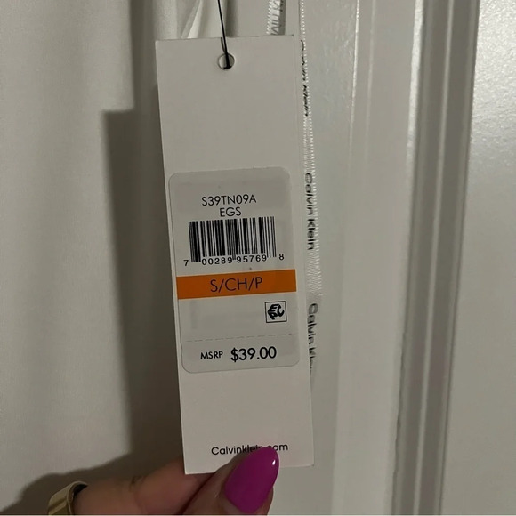 CALVIN KLEIN WHITE TANK SIZE S - Picture 3 of 4